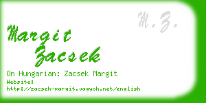 margit zacsek business card